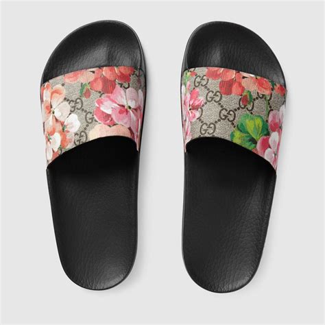 floral gucci slides women|gucci floral slides size 8.